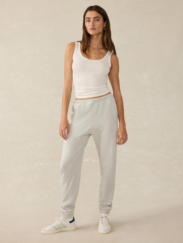 faherty High Standard Fleece Sweatpant - Light Grey Heather Women's Bottoms