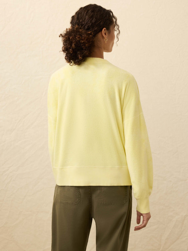 Faherty High Tide Terry Crew - Limelight Tie Dye Women's Hoodies U0026 Pullovers