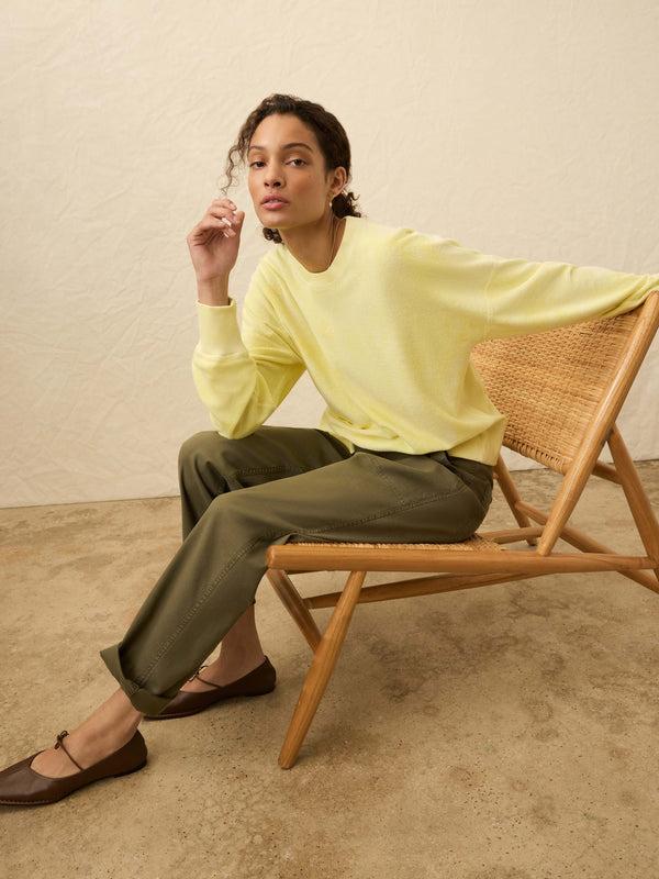 faherty High Tide Terry Crew - Limelight Tie Dye Women's Hoodies u0026 Pullovers