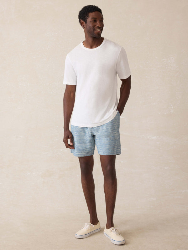 Faherty Indigo Knit Short - Indigo Waterway Stripe Men's Bottoms