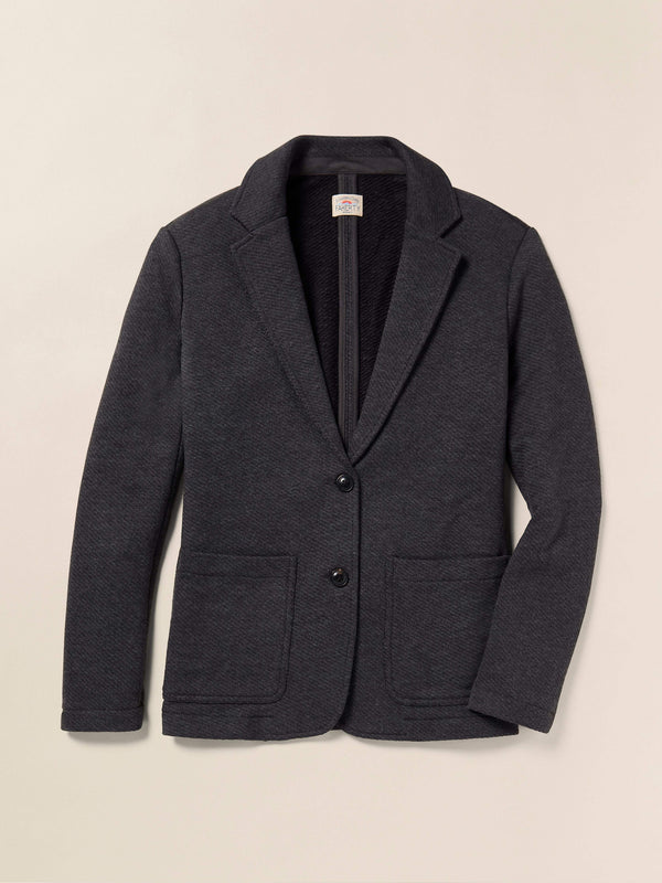 Faherty Inlet Knit Blazer - Black Sky Melange Women's Outerwear