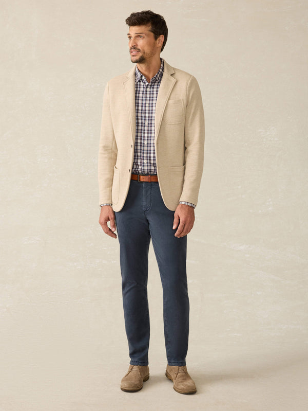 Faherty Inlet Knit Blazer - Khaki Fields Melange Men's Outerwear