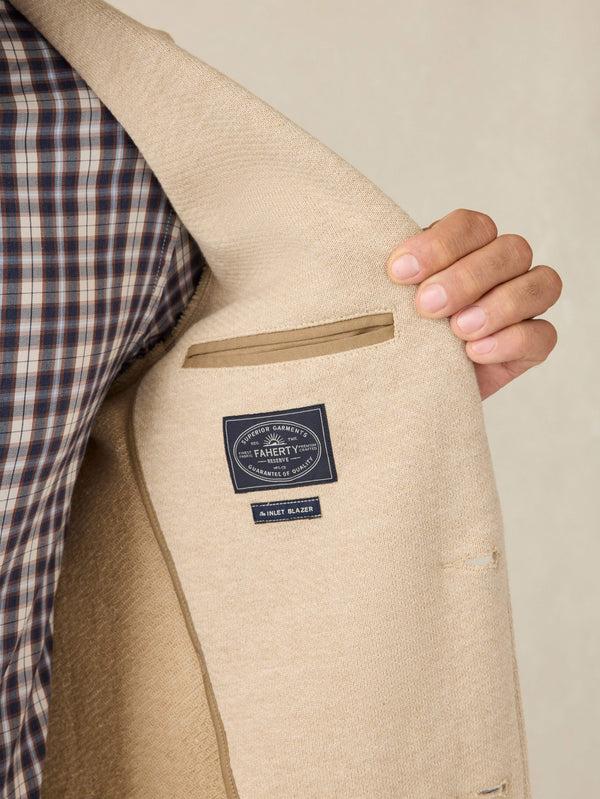 Faherty Inlet Knit Blazer - Khaki Fields Melange Men's Outerwear