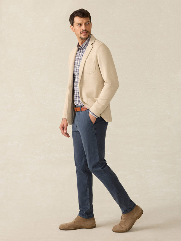 Faherty Inlet Knit Blazer - Khaki Fields Melange Men's Outerwear