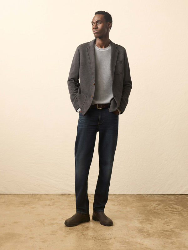 Faherty Inlet Knit Blazer (Tall) - Black Sky Melange Men's Outerwear
