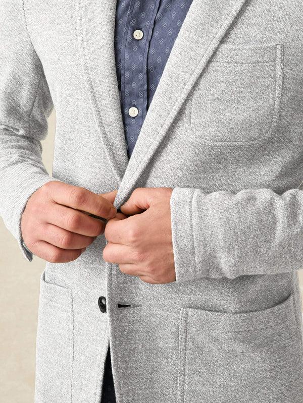 Faherty Inlet Knit Blazer (Tall) - Heather Grey Men's Outerwear