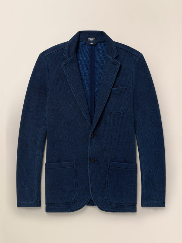 Faherty Inlet Knit Blazer (Tall) - Hendricks Indigo Wash Men's Outerwear
