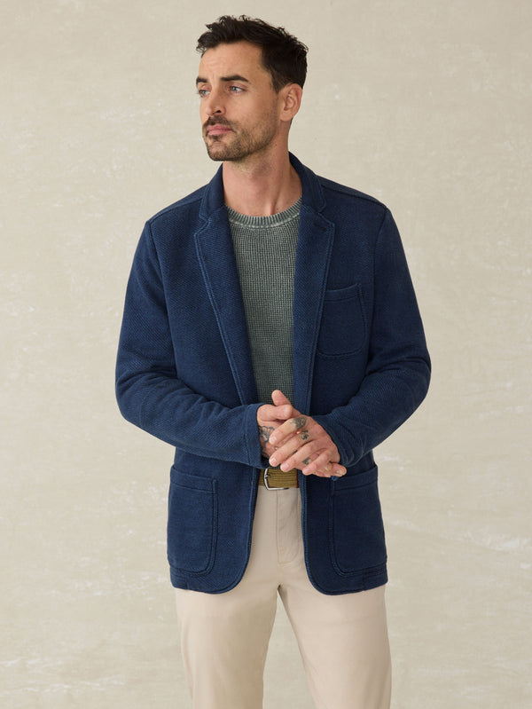 faherty Inlet Knit Blazer (Tall) - Hendricks Indigo Wash Men's Outerwear