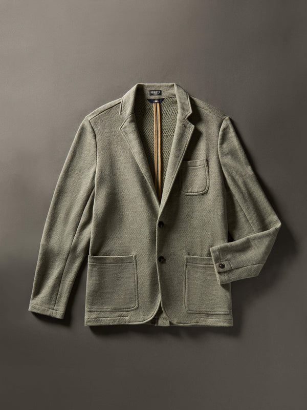 Faherty Inlet Knit Blazer (Tall) - Olive Brush Melange Men's Outerwear