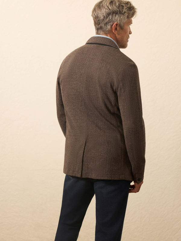 Faherty Inlet Knit Tweed Blazer - Woodland Herringbone Men's Outerwear