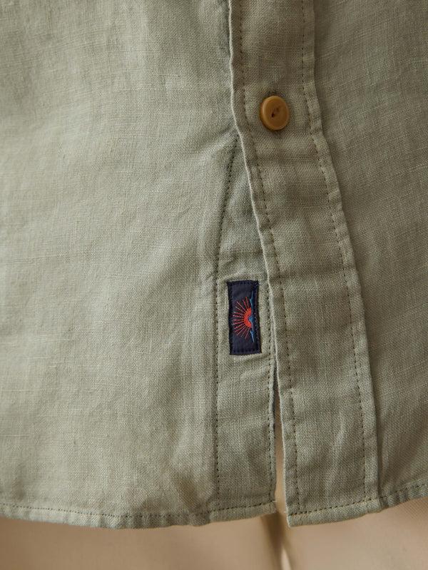 Faherty Irish Linen Safari Shirt - Sage Creek Men's Button Ups