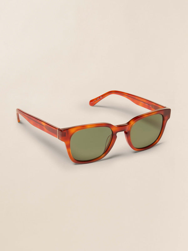 faherty J. Utah Sunglasses - Amber Tortoise Unisex Sunglasses