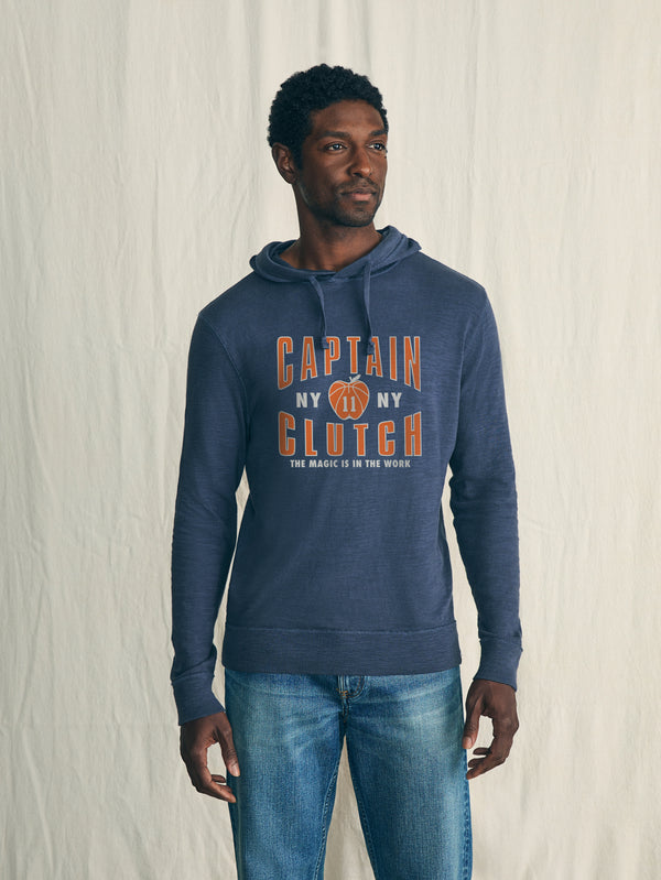 faherty Jalen Brunson x Captain Clutch Sunwashed Slub Hoodie - Blue Nights Men's Hoodies u0026 Pullovers