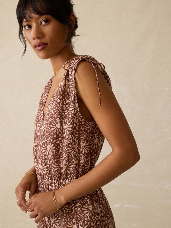 Faherty Jules Linen Jumpsuit - Sausalito Sunset Women's Dresses