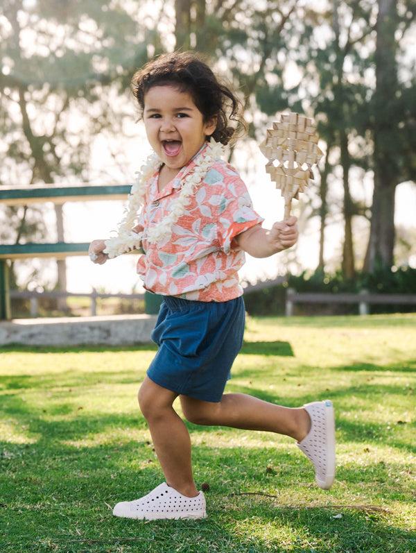 Faherty Kids Breeze Camp Shirt - Ginger Floral Kid's Button Ups