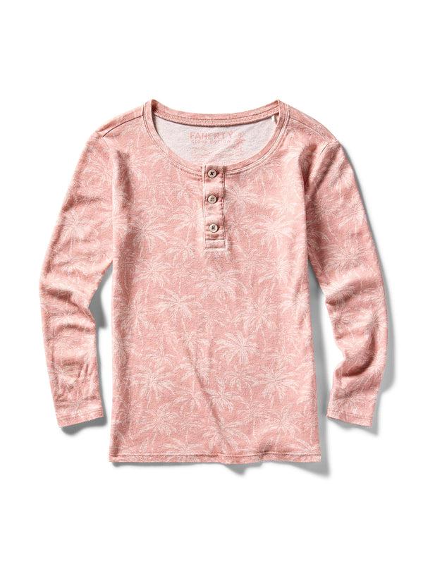 faherty Kids Cloud Cotton Pajama Set - Rose Tropic Trees Kid's Underwear u0026 Sleep