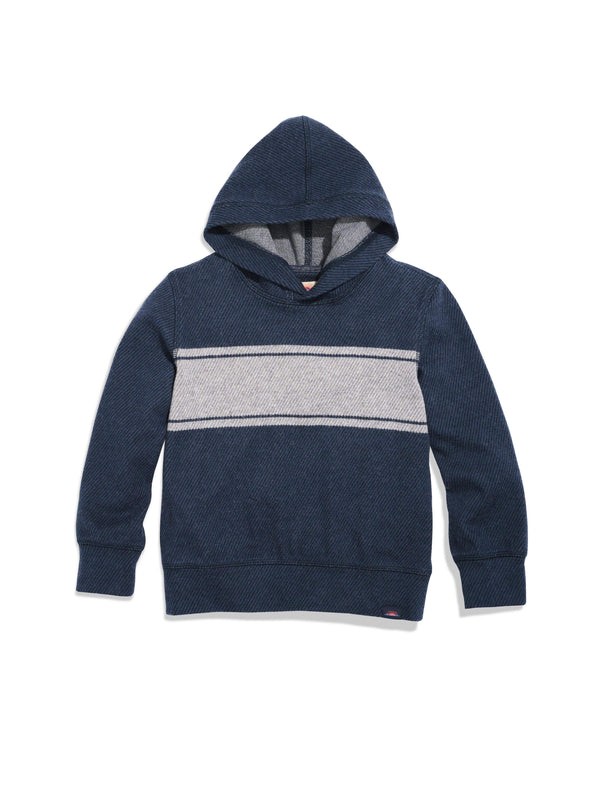 faherty Kids Legend™ Sweater Hoodie - Brighton Navy Surf Stripe Kid's Hoodies u0026 Pullovers