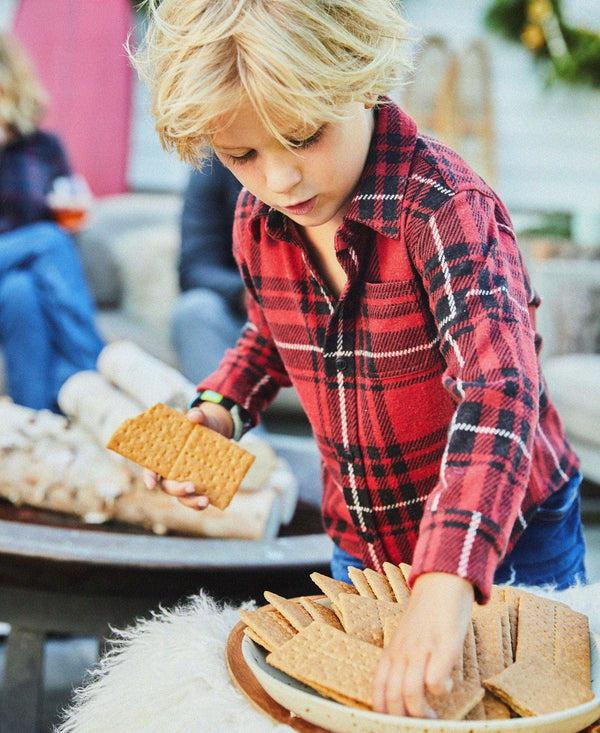 Faherty Kids Legend™ Sweater Shirt - Homeward Bound Plaid Kid's Button Ups