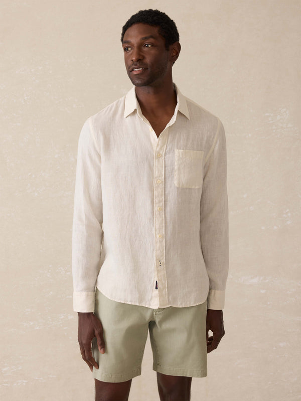 Faherty Laguna Linen Shirt - Stone Harbor Men's Button Ups