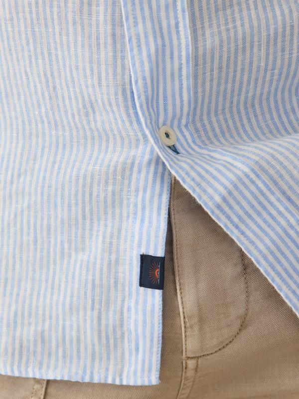 Faherty Laguna Linen Shirt - Summer Classic Stripe Men's Button Ups