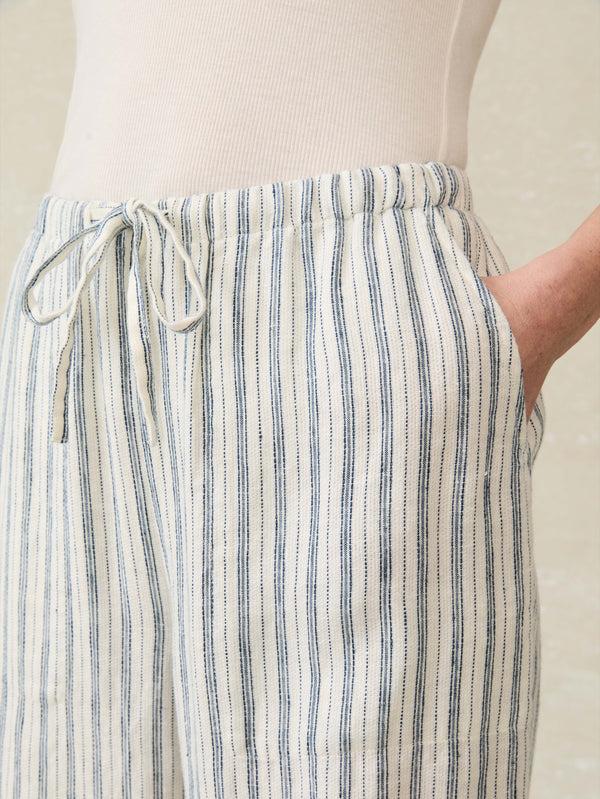 Faherty Laidback Linen Pant - Oceanside Stripe Women's Bottoms