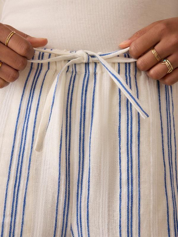 Faherty Laidback Palma Linen Pant - Sail Away Stripe Women's Bottoms