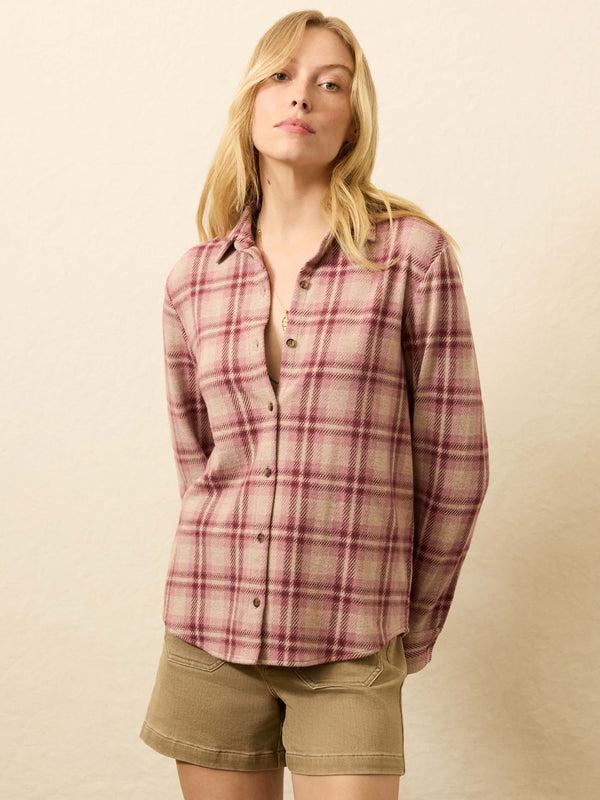 Faherty Legend™ Classic Sweater Shirt - Berry Coast Plaid Women's Button Ups