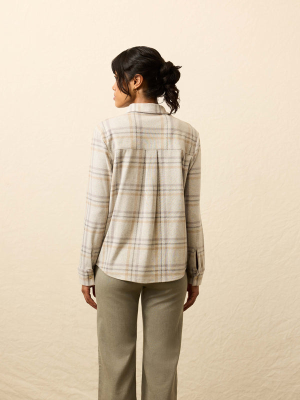 Faherty Legend™ Classic Sweater Shirt - Sandy Trails Plaid Women's Button Ups