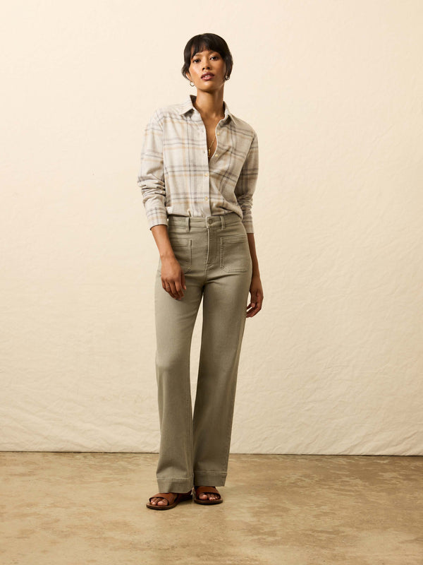 Faherty Legend™ Classic Sweater Shirt - Sandy Trails Plaid Women's Button Ups