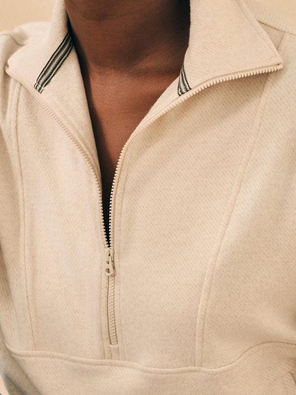 Faherty Legend™ Lounge Half Zip Sweatshirt - Off White Women's Hoodies U0026 Pullovers