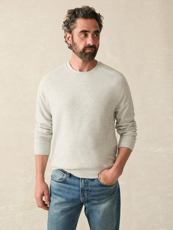faherty Legend™ Sweater Crew - Light Heather Grey Men's Hoodies u0026 Pullovers
