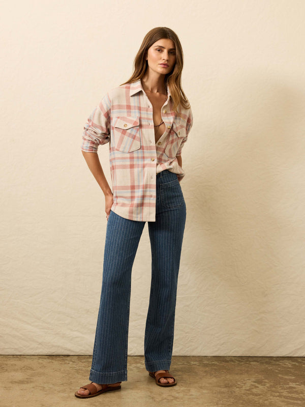 Faherty Legend™ Sweater Overshirt - Lakeside Plaid Women's Button Ups