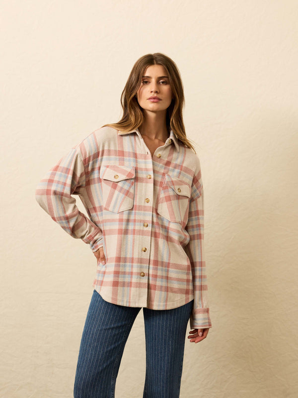 Faherty Legend™ Sweater Overshirt - Lakeside Plaid Women's Button Ups