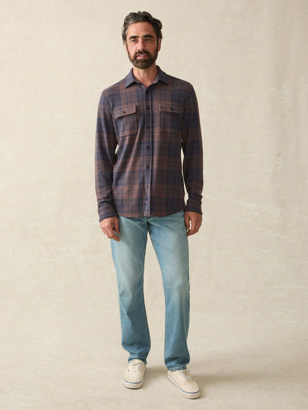 Faherty Legend™ Sweater Shirt - Blue Mountain Plaid Men's Button Ups