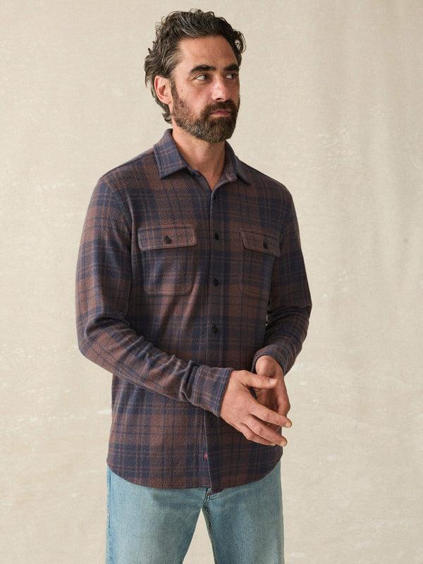 faherty Legend™ Sweater Shirt - Blue Mountain Plaid Men's Button Ups
