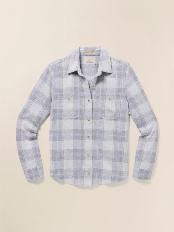Faherty Legend™ Sweater Shirt - Blue Ravine Plaid Women's Button Ups