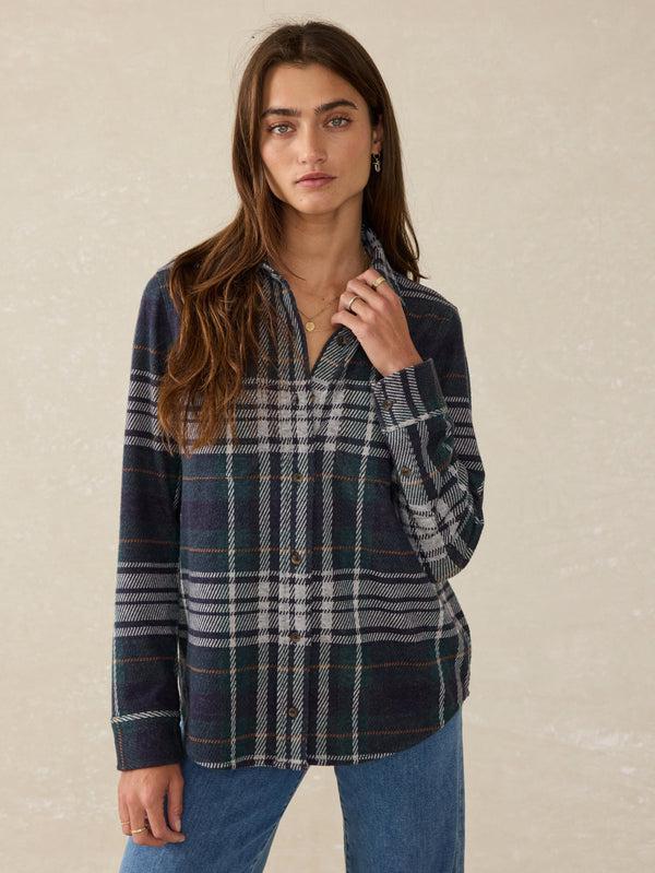 faherty Legend™ Sweater Shirt - Blue Ridge Plaid Women's Button Ups