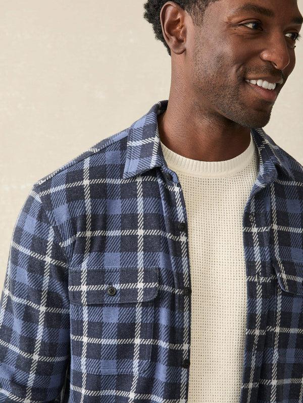 Faherty Legend™ Sweater Shirt - Blue Winds Plaid Men's Button Ups