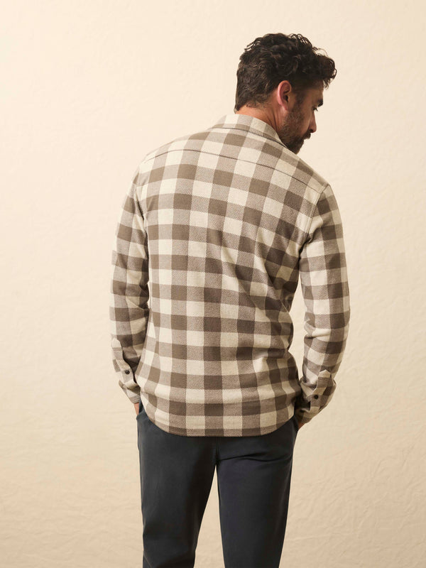 Faherty Legend™ Sweater Shirt - Brown Oat Buffalo Men's Button Ups
