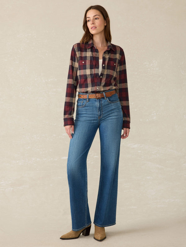 Faherty Legend™ Sweater Shirt - Burchfield Plaid Women's Button Ups