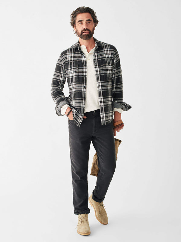 Faherty Legend™ Sweater Shirt - Charcoal Bone Plaid Men's Button Ups