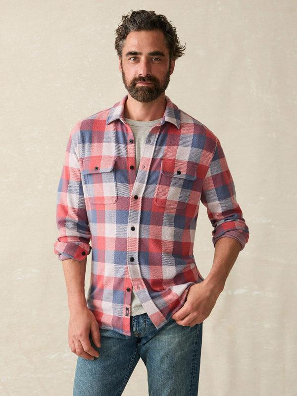 faherty Legend™ Sweater Shirt - Cherry Blue Buffalo Men's Button Ups