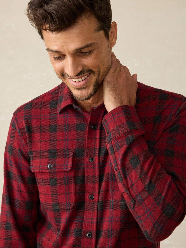 Faherty Legend™ Sweater Shirt - Cherry Creek Plaid Men's Button Ups