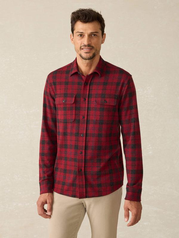 faherty Legend™ Sweater Shirt - Cherry Creek Plaid Men's Button Ups