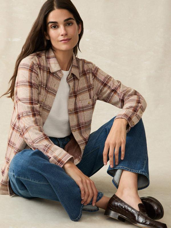 Faherty Legend™ Sweater Shirt - Cranberry Haze Women's Button Ups