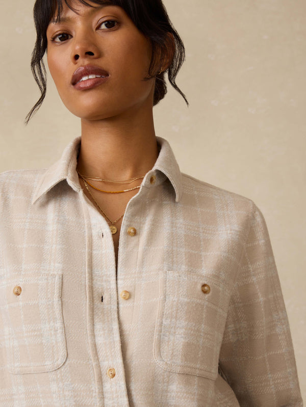 Faherty Legend™ Sweater Shirt - Desert Plains Plaid Women's Button Ups