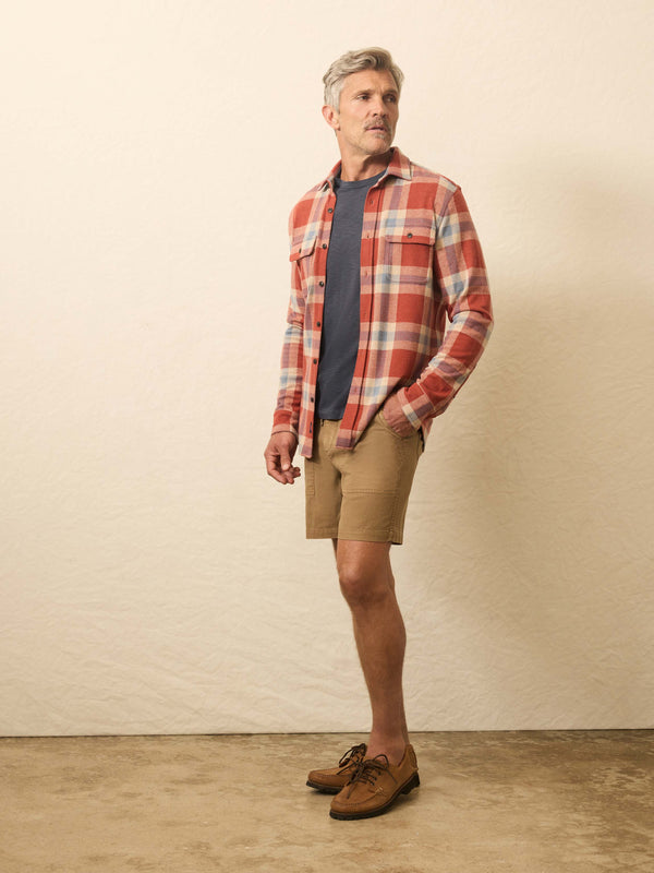 Faherty Legend™ Sweater Shirt (Double Pocket) - Copper Falls Plaid Men's Button Ups