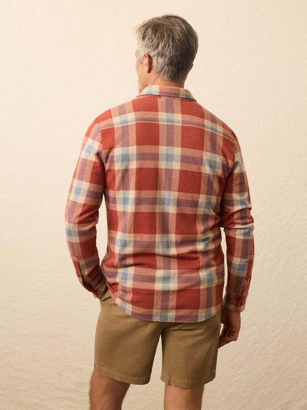 Faherty Legend™ Sweater Shirt (Double Pocket) - Copper Falls Plaid Men's Button Ups