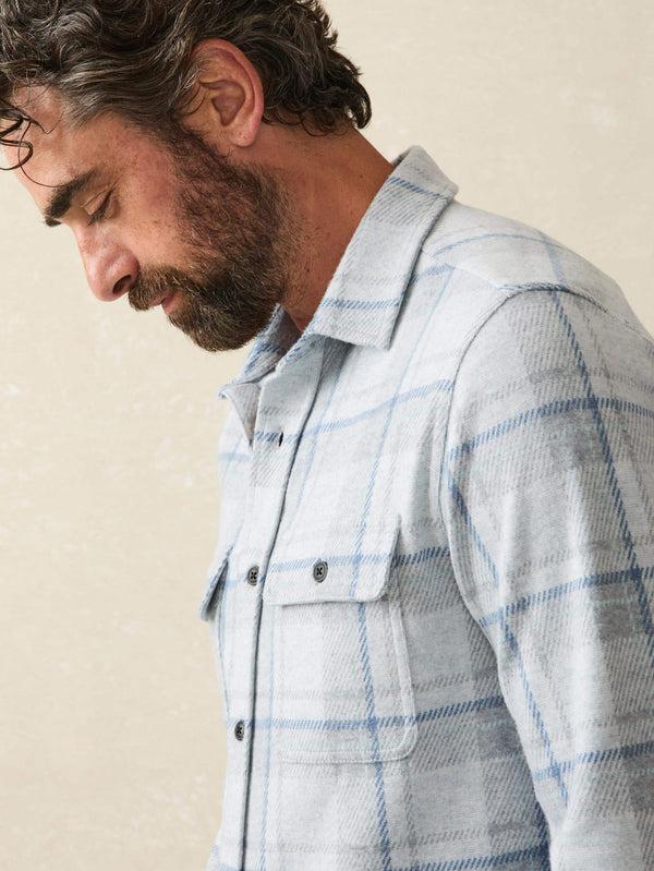 Faherty Legend™ Sweater Shirt - Maine Sky Plaid Men's Button Ups