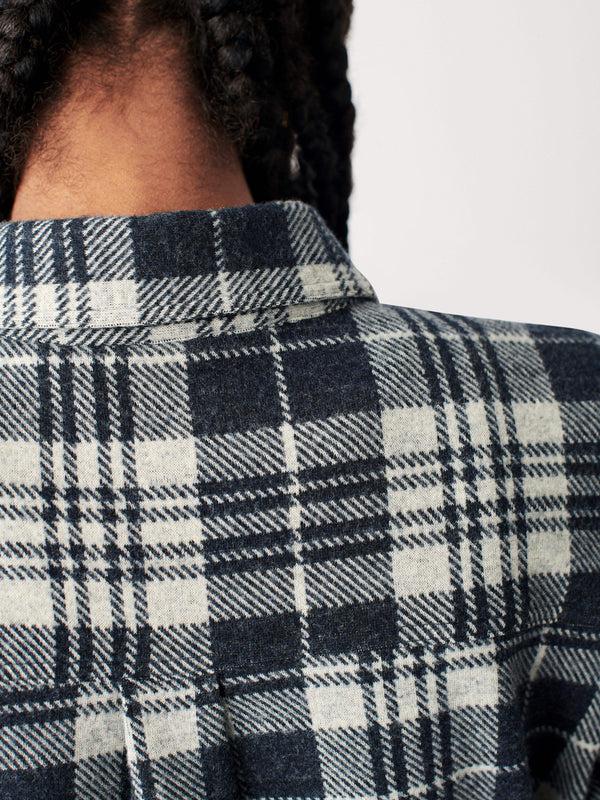 Faherty Legend™ Sweater Shirt - Navy Plaid Women's Button Ups